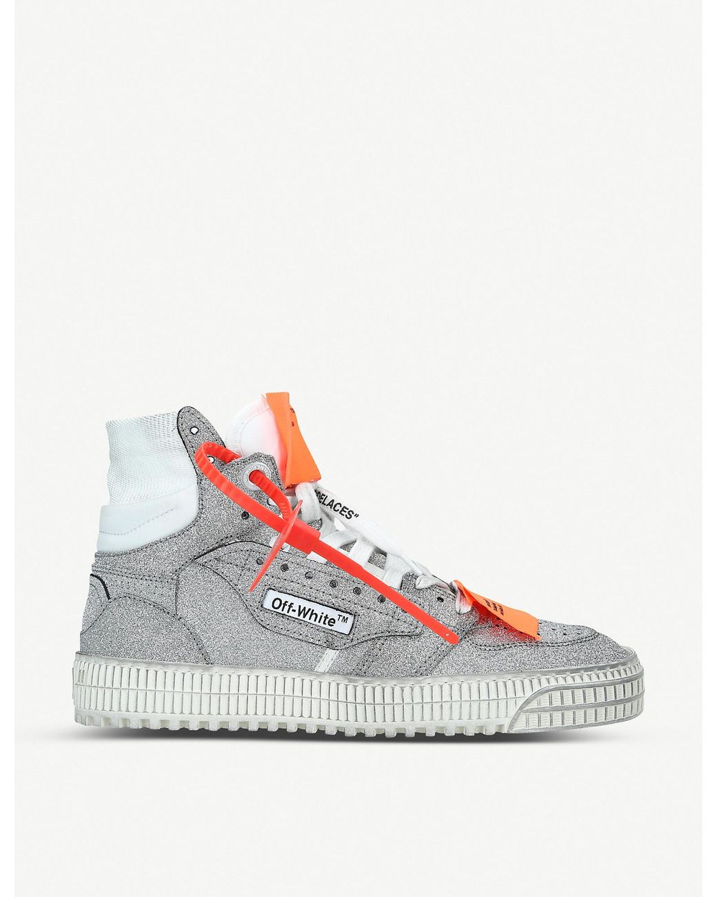 Off-White c/o Virgil Abloh Off Court Glitter Sneakers in Metallic | Lyst