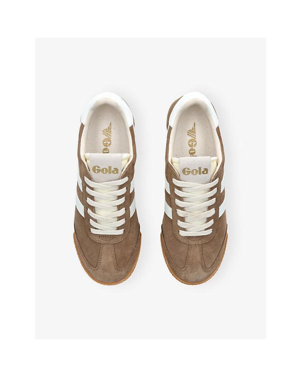 Gola Brown Elan Suede Low-Top Trainers