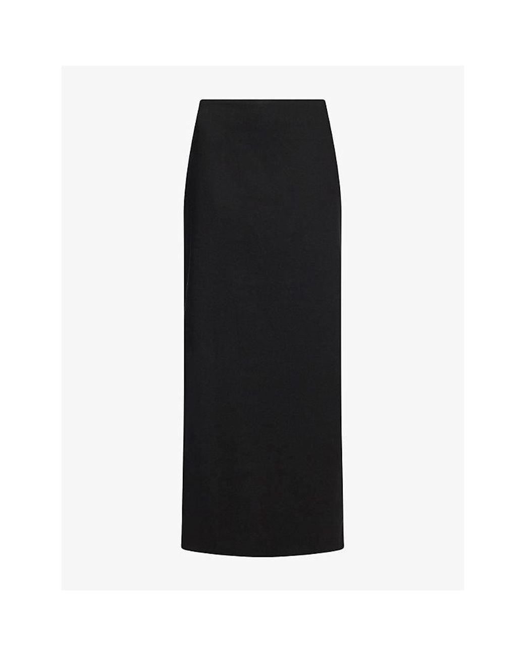 Reformation Black X Alexa Chung Carolyn Woven Maxi Skirt