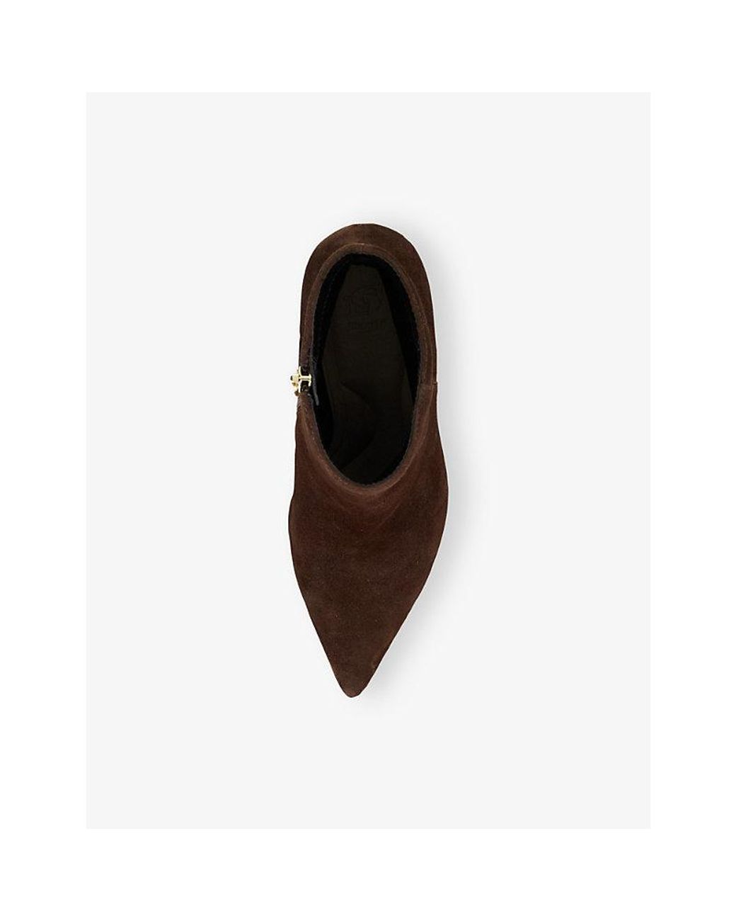 Dune Brown Obsessively Suede Heeled Ankle Boots