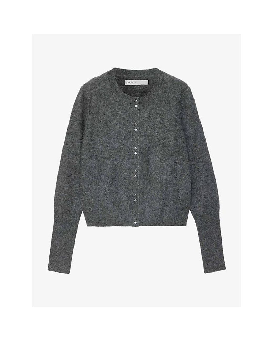 AllSaints Gray Ada Cashmere Cardigan