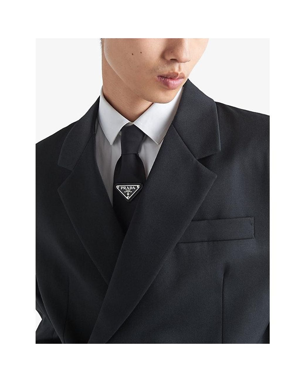 Prada Black Re-Nylon Tie for men