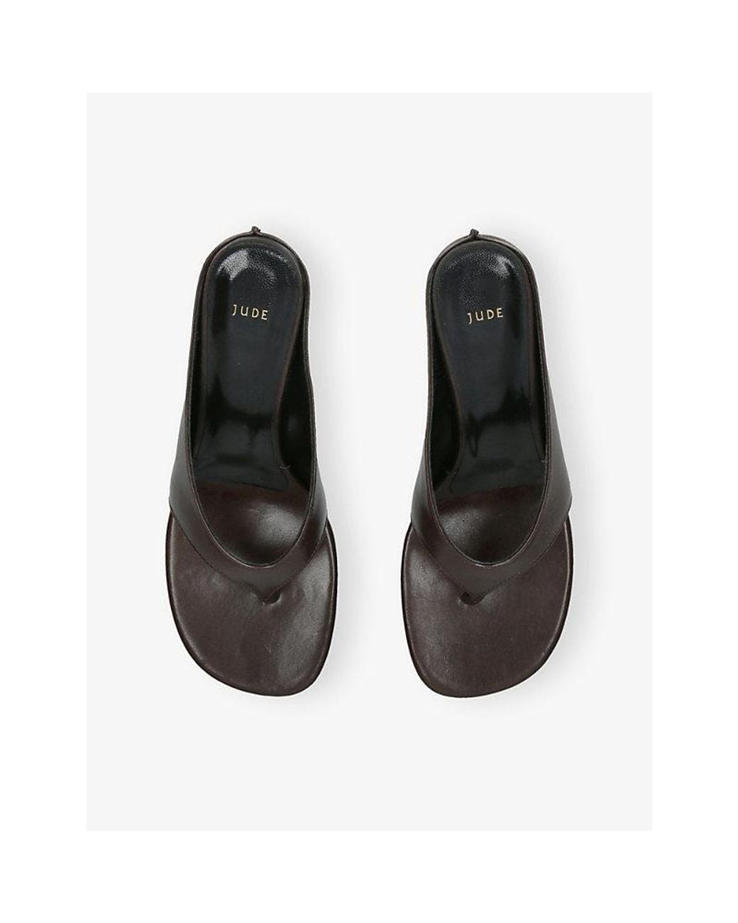 Jude Brown Yaga Leather Wedge Sandals