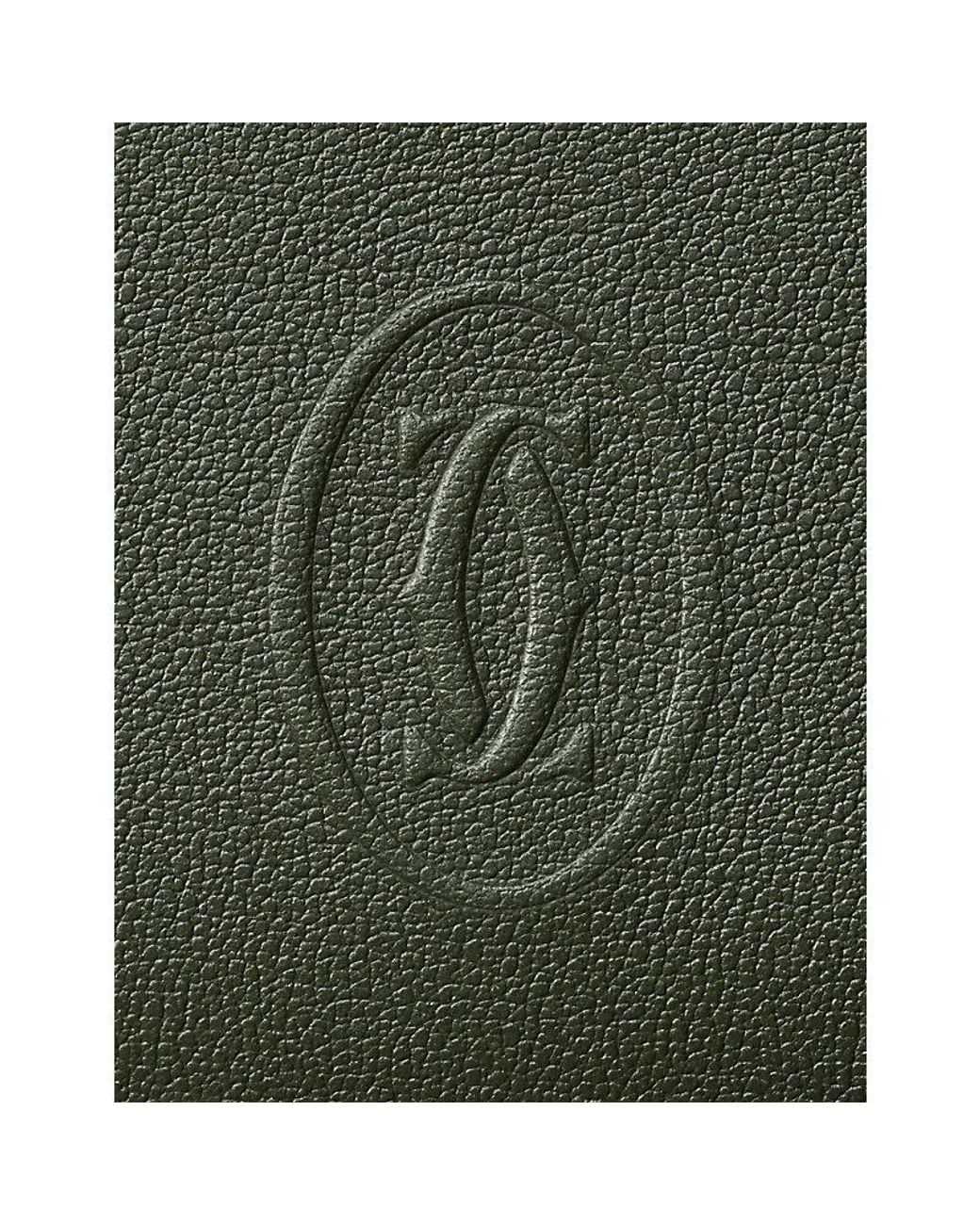 Cartier Green Must De Double Leather Card Holder