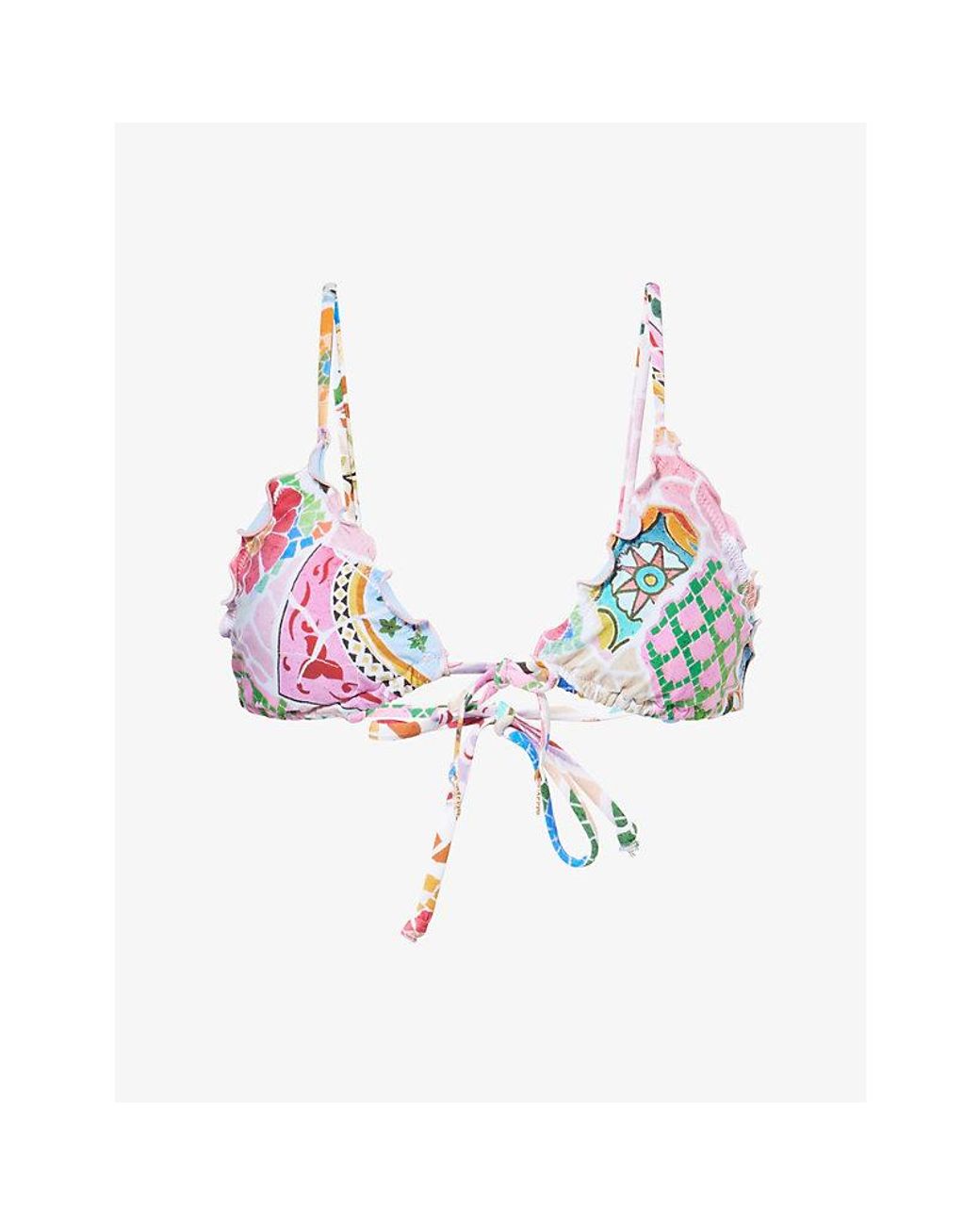 Seafolly Multicolor Boheme Triangle Bikini Top