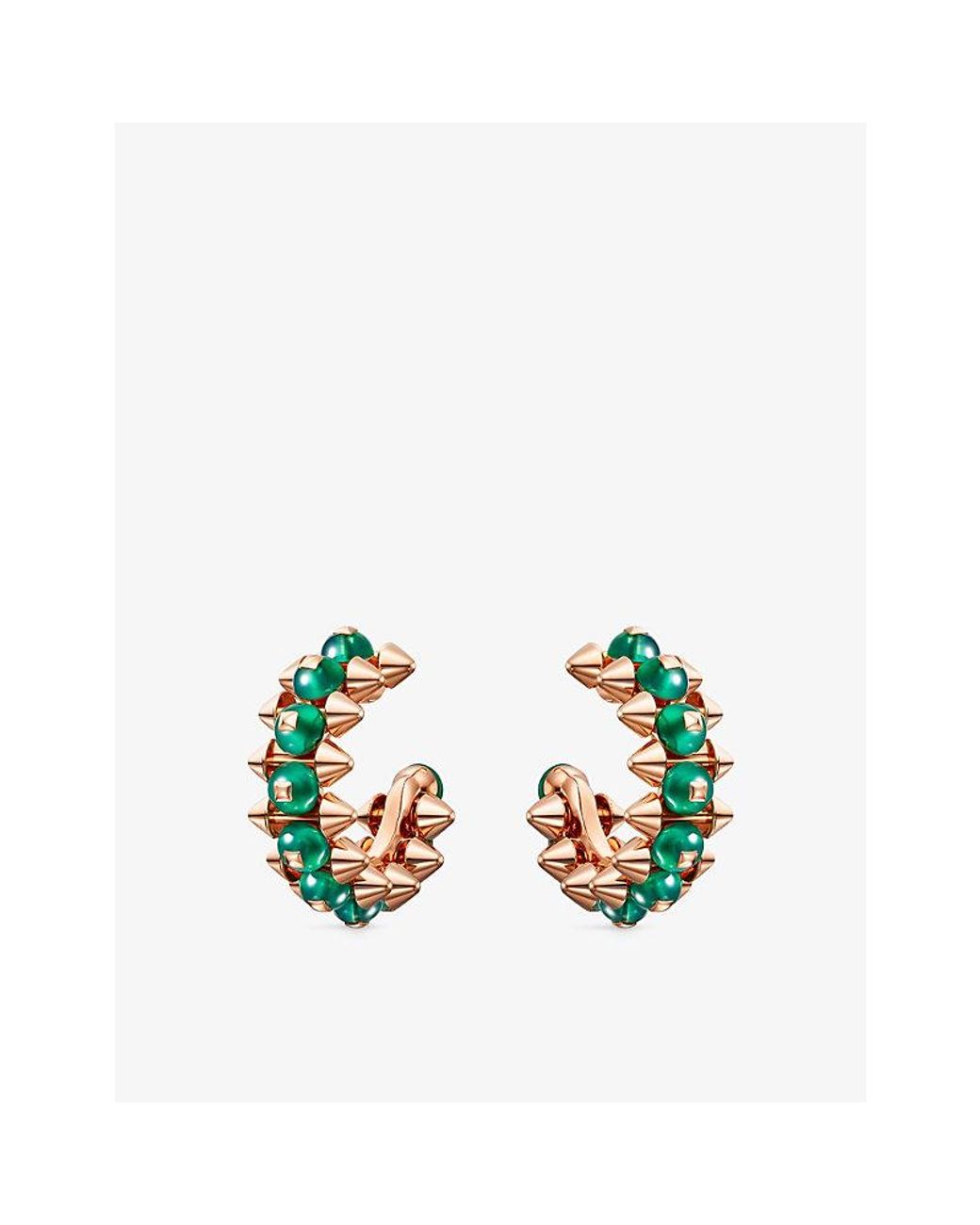 Cartier Metallic Clash De 18Ct Rose- And Agate Hoop Earrings