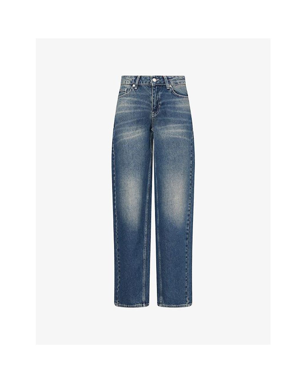 Peachy Den Blue Joan Barrel-Leg Denim Jeans