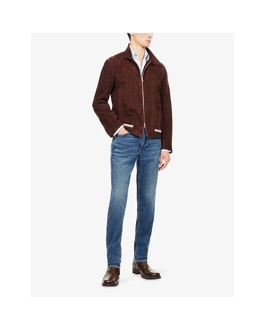 Rag & Bone Blue Fit 2 Authentic Tapered-Leg Stretch-Denim Jeans for men