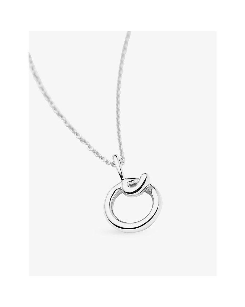 Missoma Metallic Curly Molten Mini Initial O-Plated Sterling- Necklace