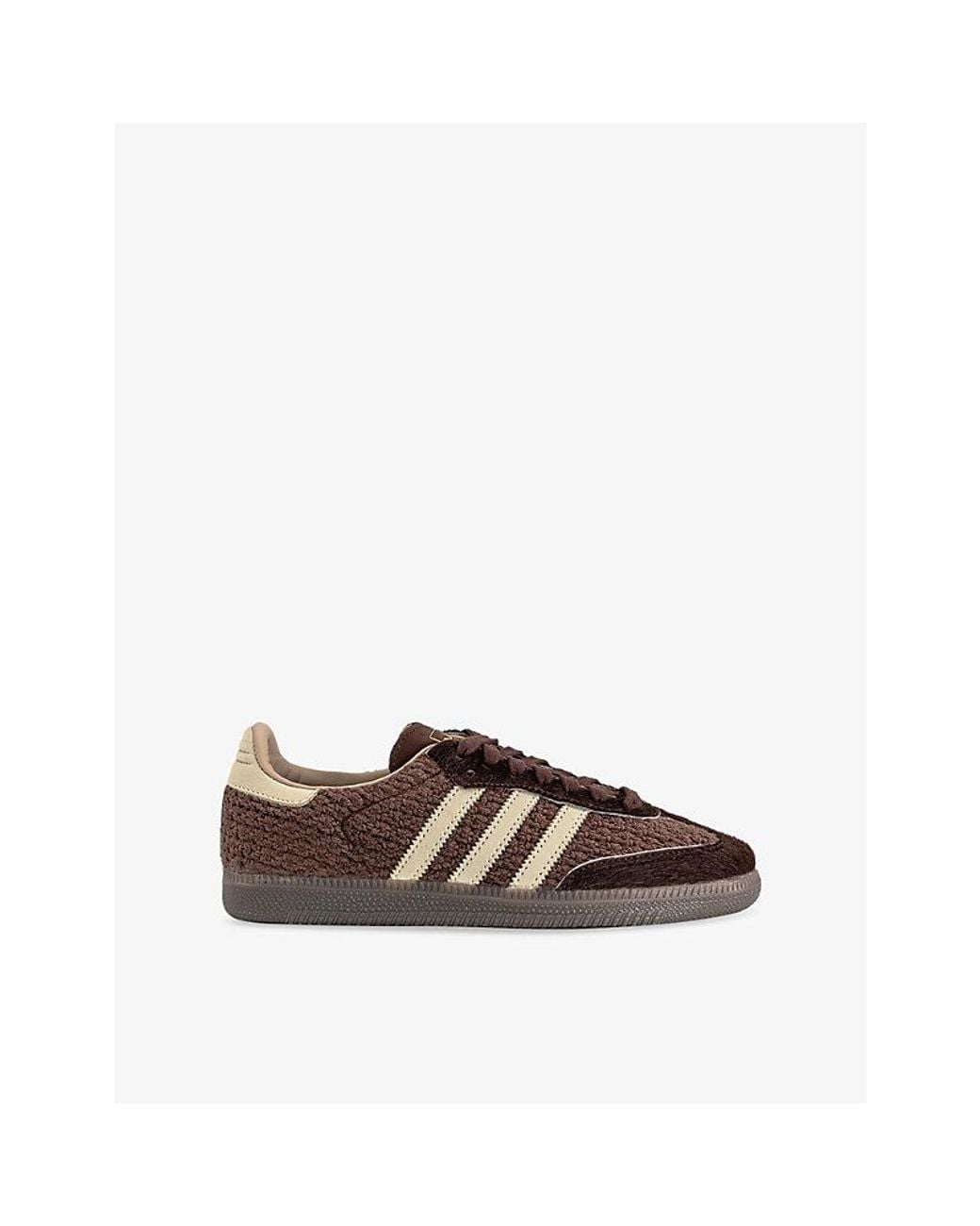 Adidas Brown Samba Og Woven Trainers