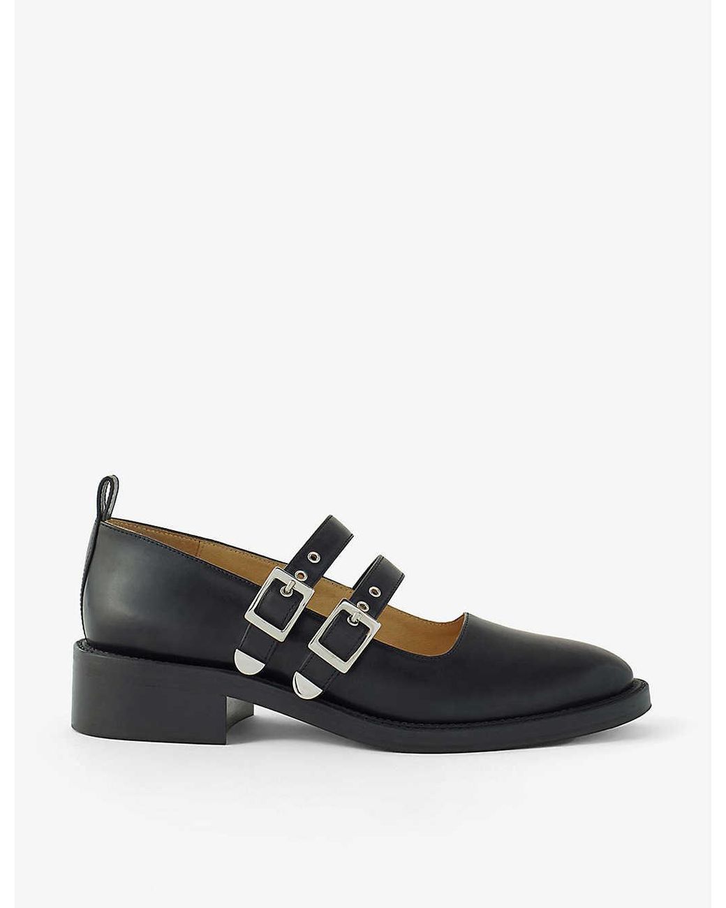 Maje Fifi Leather Mary Jane Shoes in Black | Lyst Canada