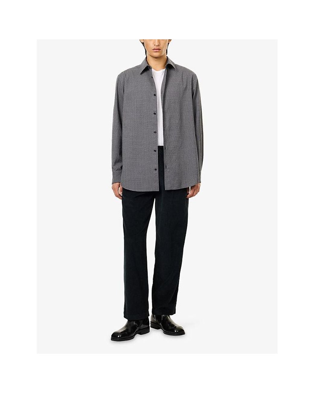 The Row Black Tavoli Cotton Trousers for men