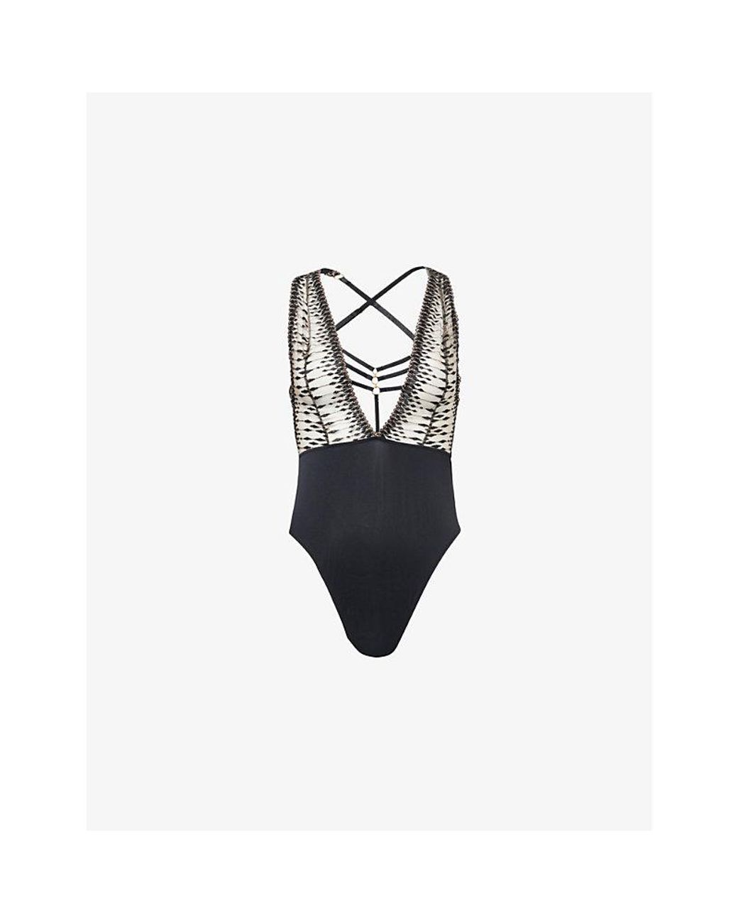 Aubade Voodoo Kiss Plunge-Neck Mesh Body in Blue | Lyst UK