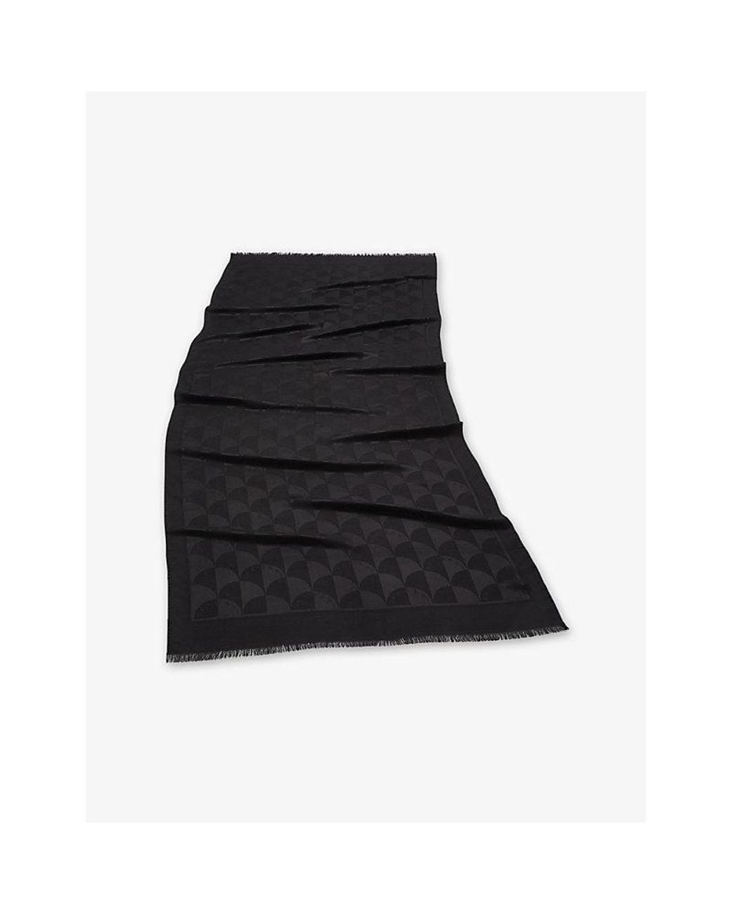 BVLGARI Black Calla Maxi Silk And Wool-Blend Stole