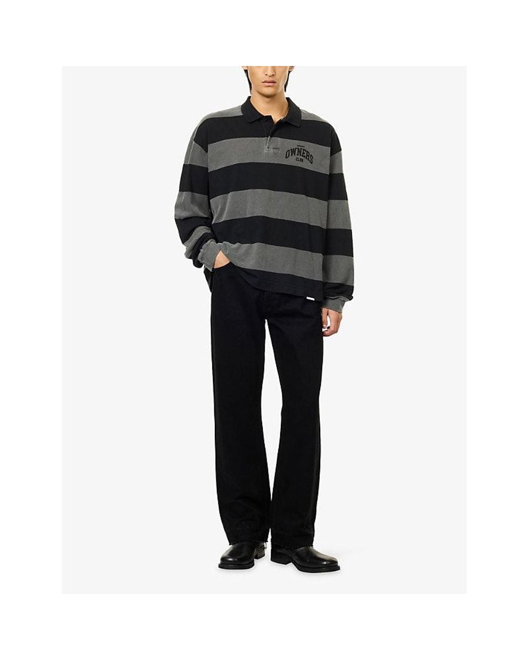 Represent Black Heaton Straight-Leg Denim Jeans for men
