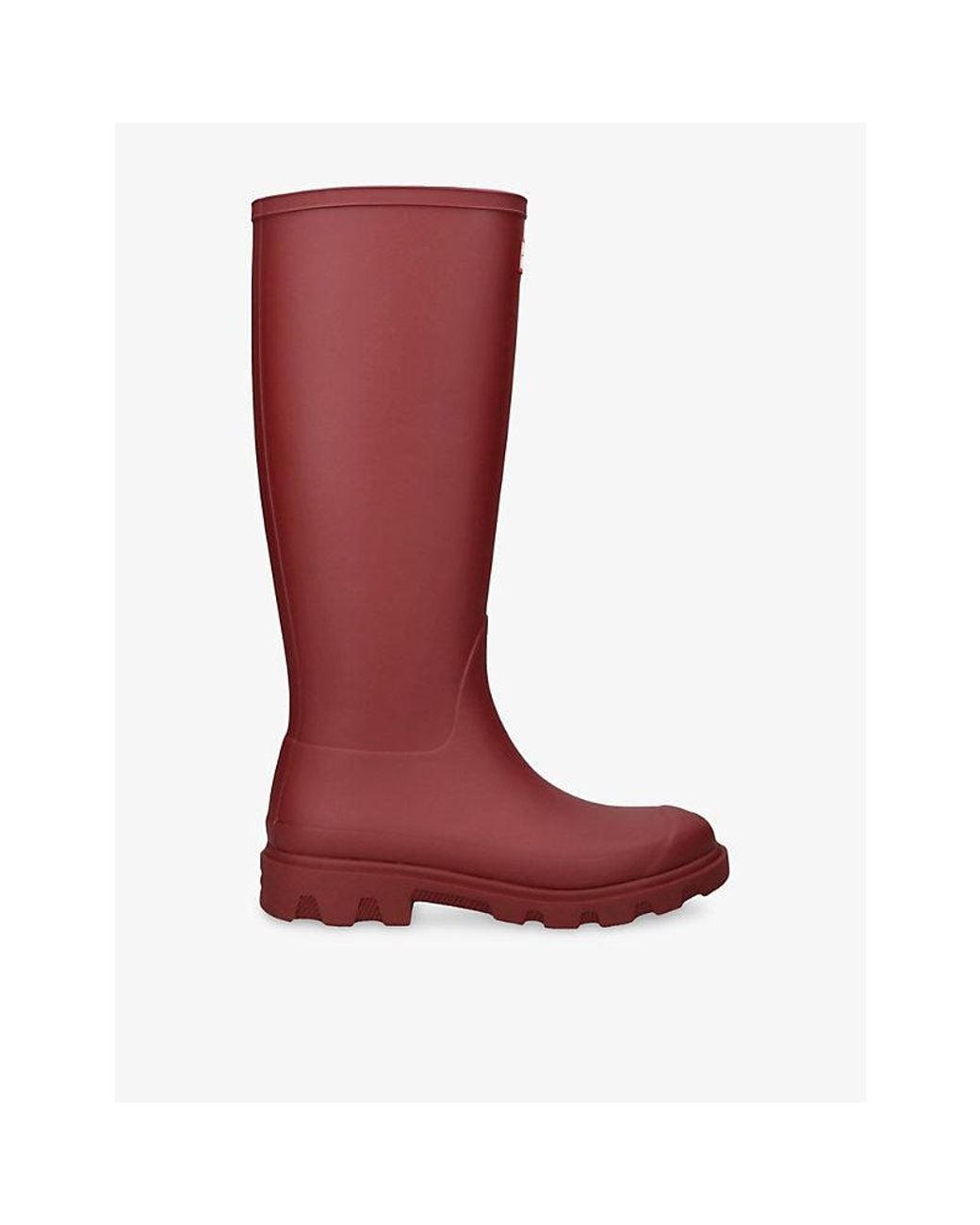 Hunter Red Downpour Tall Rubber Wellington Boots