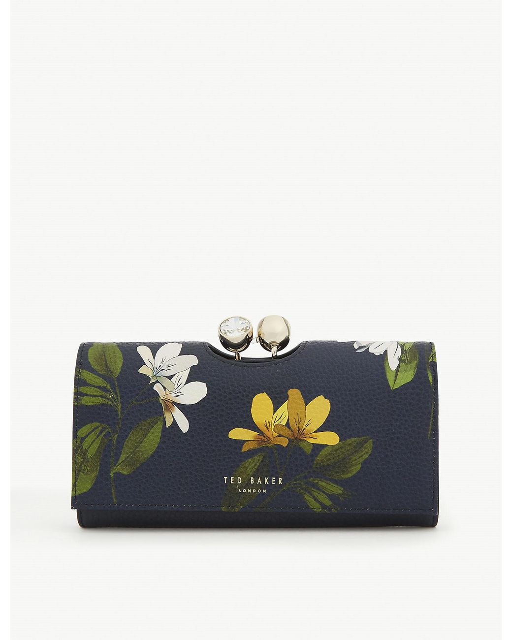 Ted Baker Abbeyy Floral Leather Purse in Blue