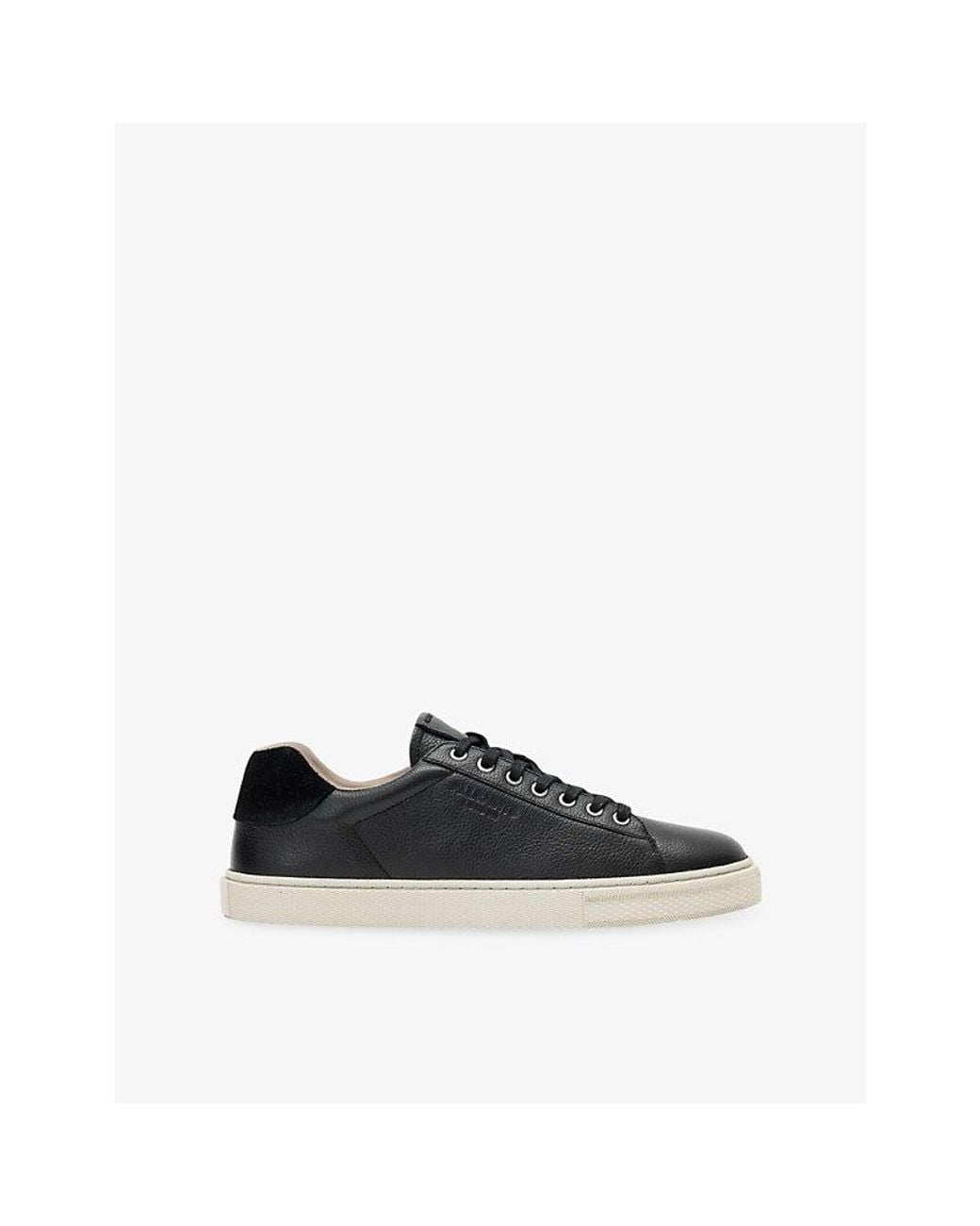 AllSaints Black Tucker Low Top Leather Trainers for men