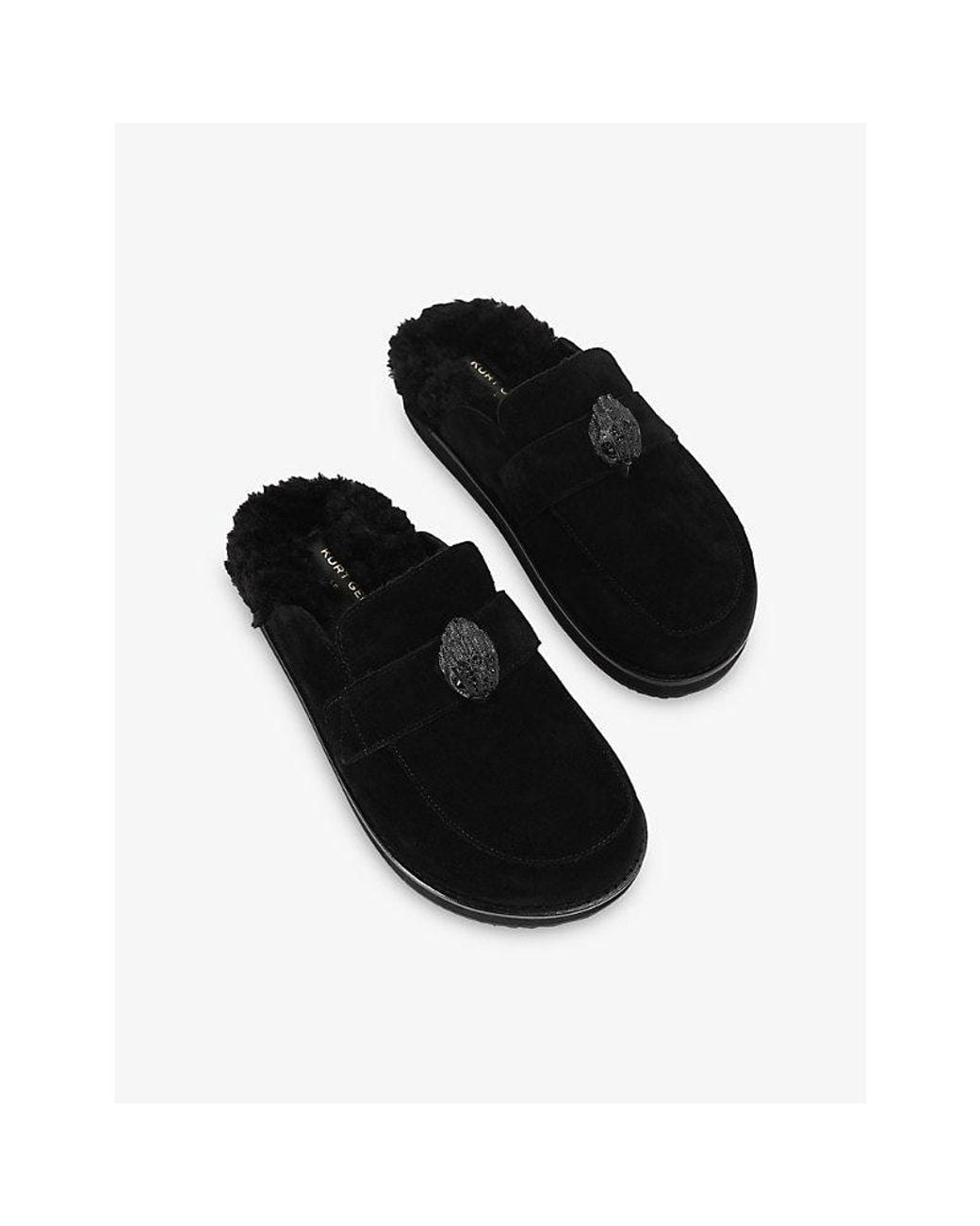 Kurt Geiger Black Eagle Suede Clogs