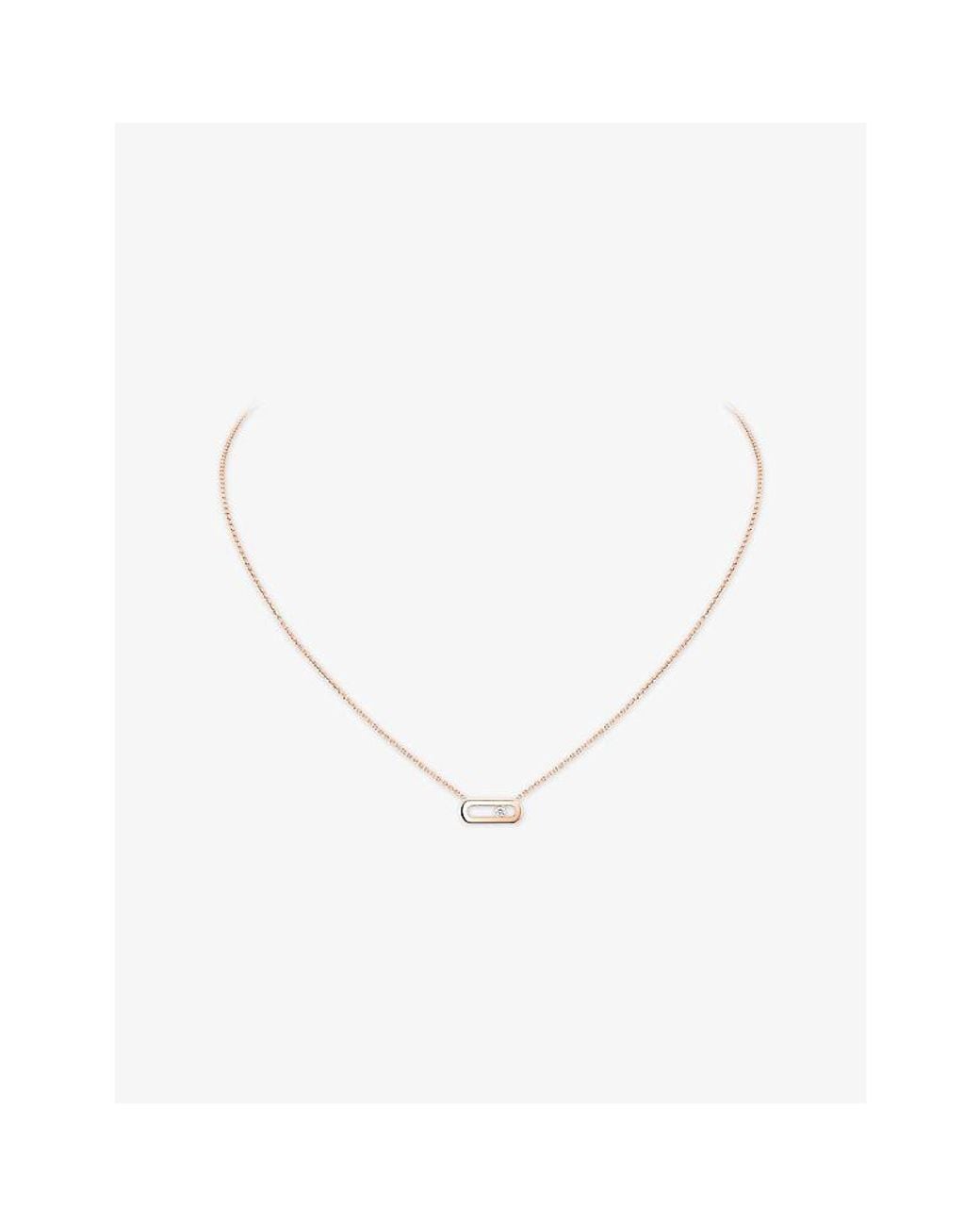 Messika White Move Uno 18Ct And 0.02Ct Diamond Necklace