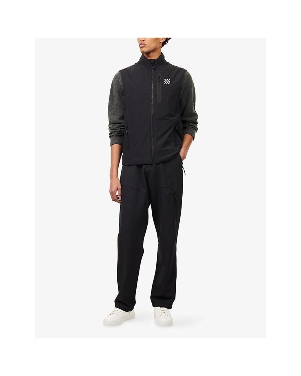 Manors Black Insulated Padded Nylon-Shell Gilet for men