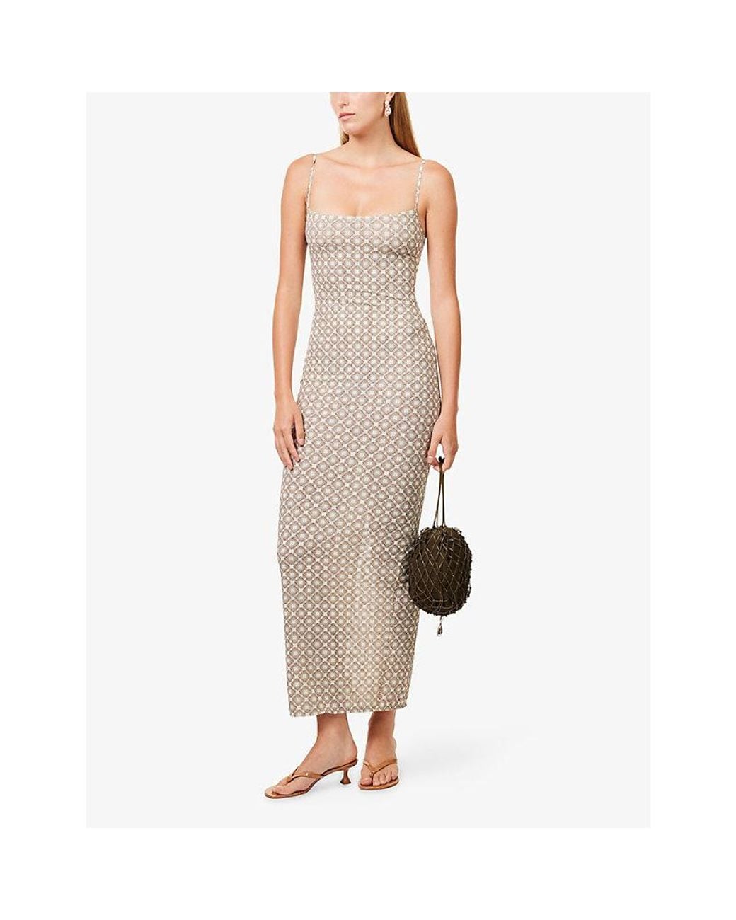 Cheap Monday White Provence Printed Stretch-Woven Maxi Dress