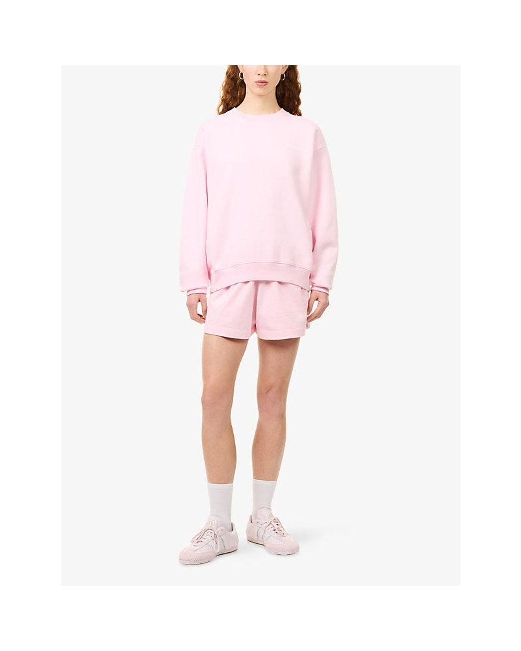 Sporty & Rich Pink Fitness 94 Crewneck Jersey Jumper