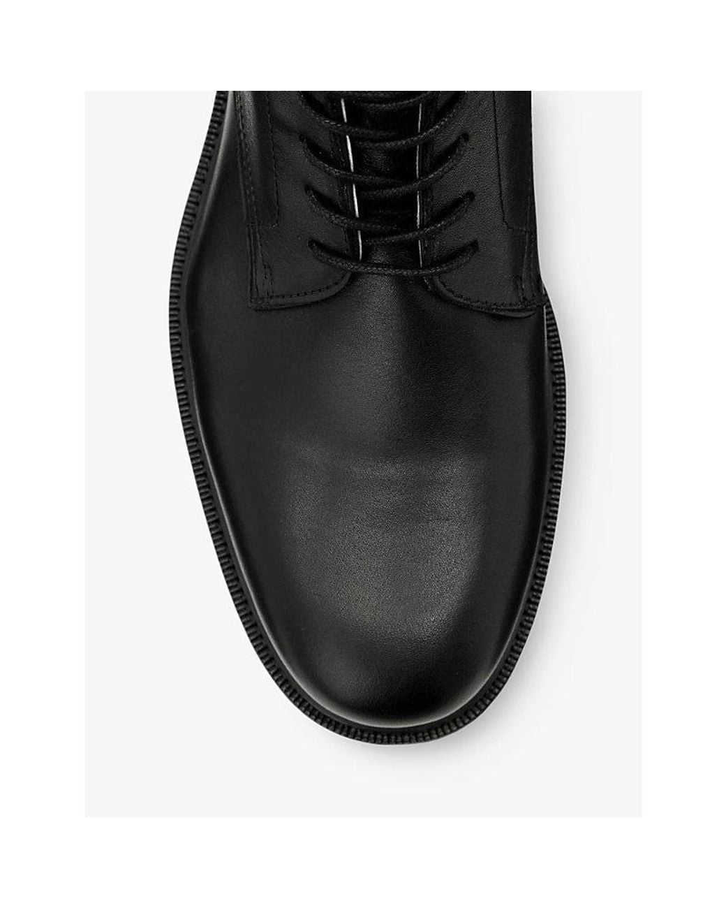 AllSaints Black Tanner Lace-Up Leather Boots for men