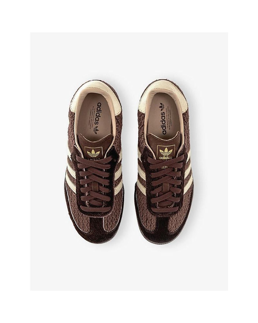 Adidas Brown Samba Og Woven Trainers