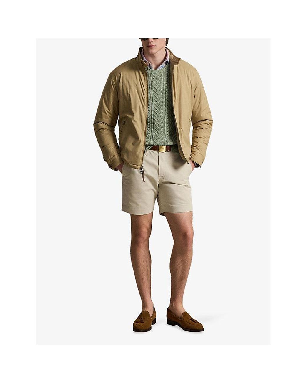 Polo Ralph Lauren Green Logo-Embroidered Cable-Knit Cotton And Linen Jumper for men