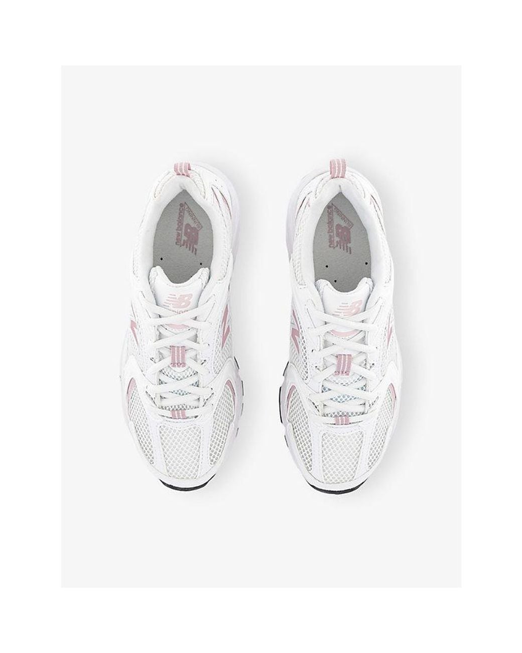 New Balance White Mr530 Leather And Mesh Trainers