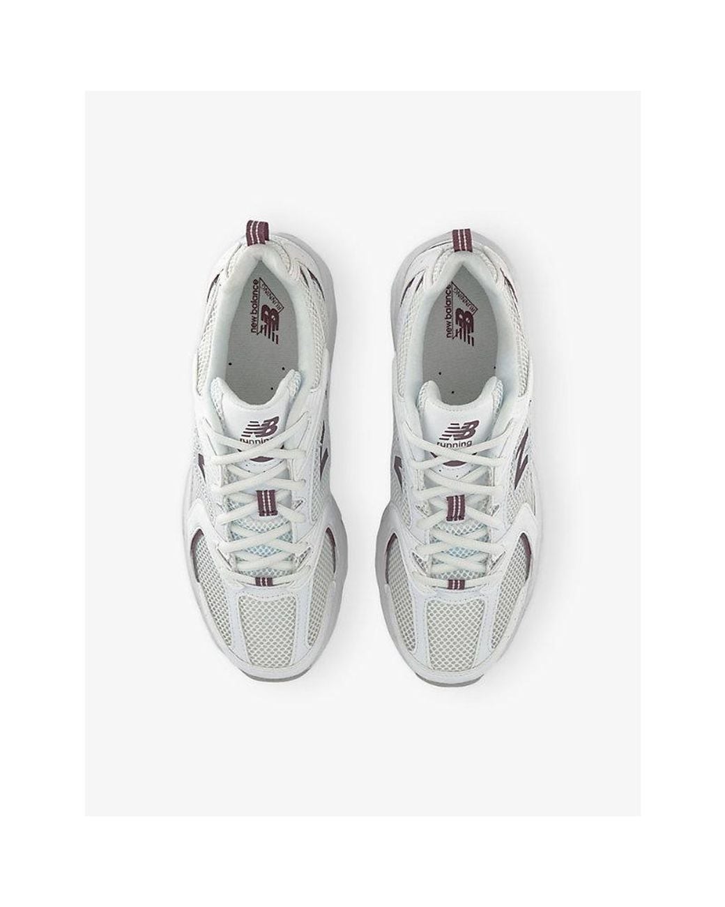New Balance White Mr530 Leather And Mesh Low-Top Trainers for men