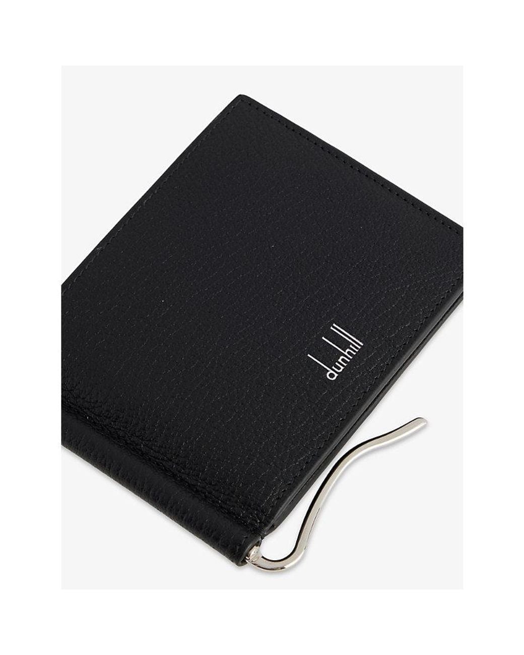 Dunhill Black Duke Fine Leather 6Cc Money Clip Wallet for men