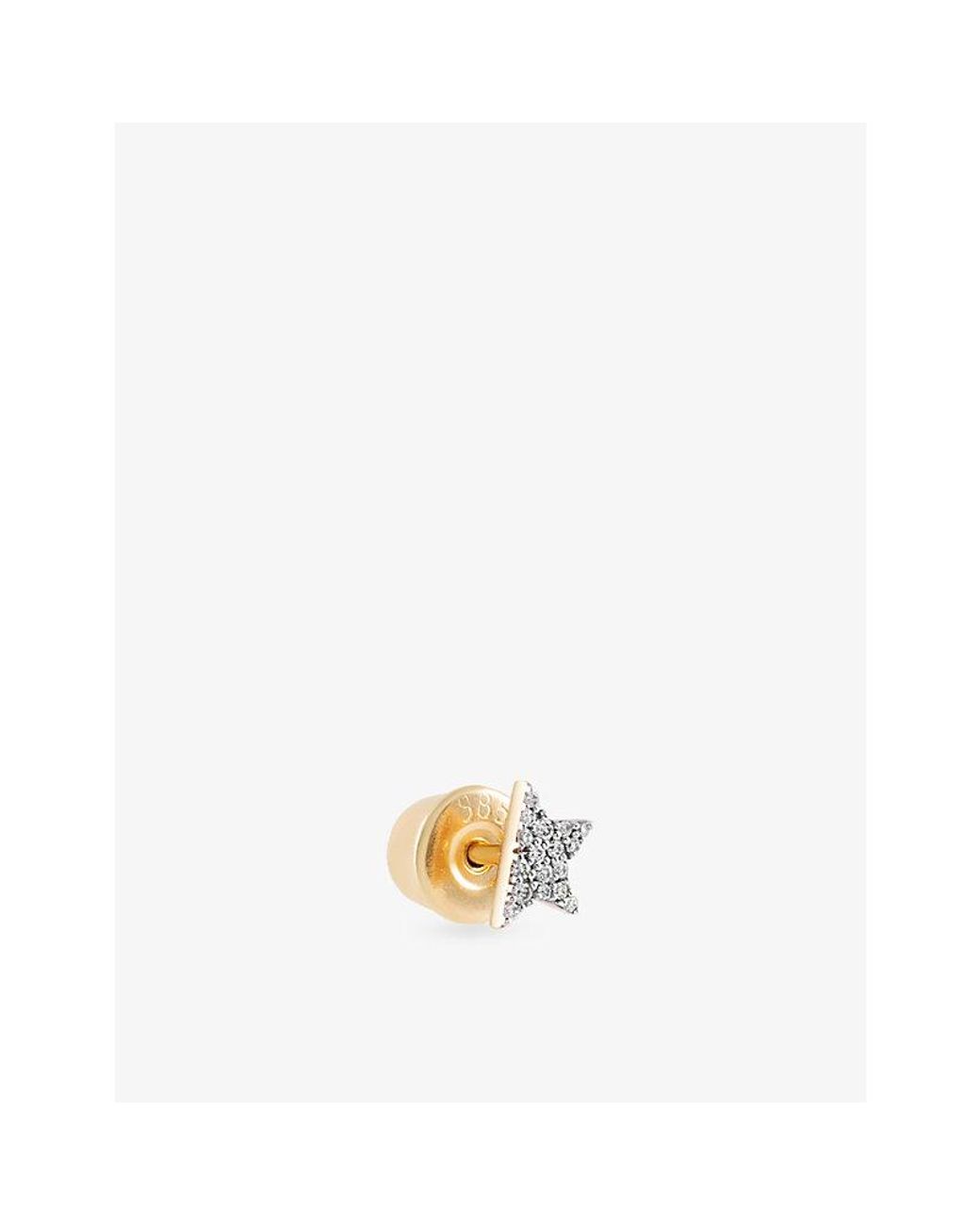 Kismet by Milka White Comet Mini 0.04Ct Diamond Stud Earring