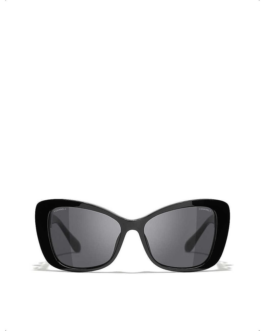 Chanel Butterfly Sunglasses Black & White Butterfly Sunglasses