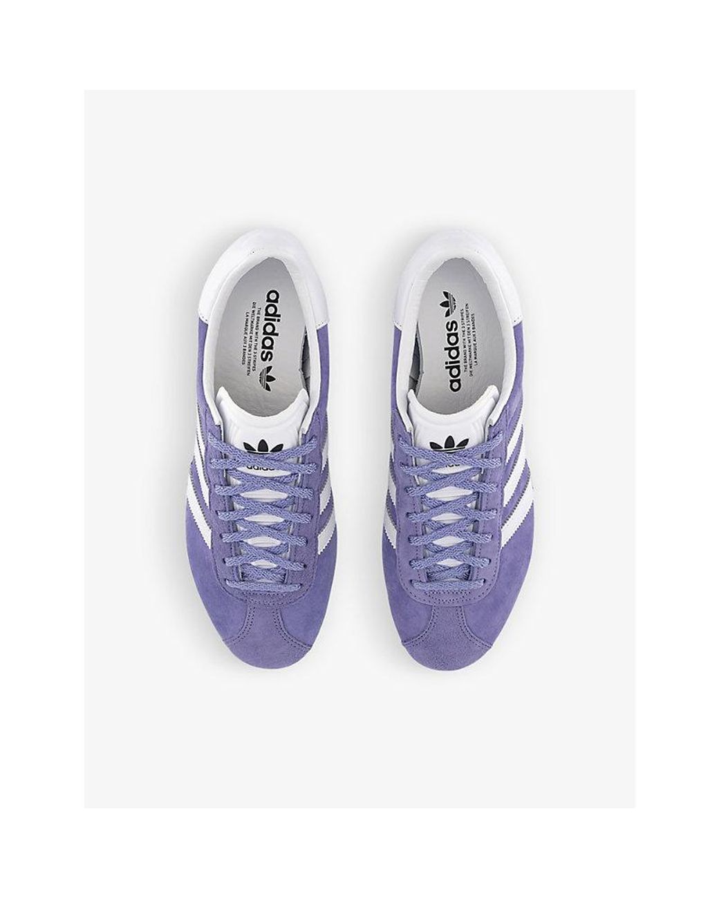 adidas Gazelle Brand-foiled Low-top Trainers in Purple for Men | Lyst