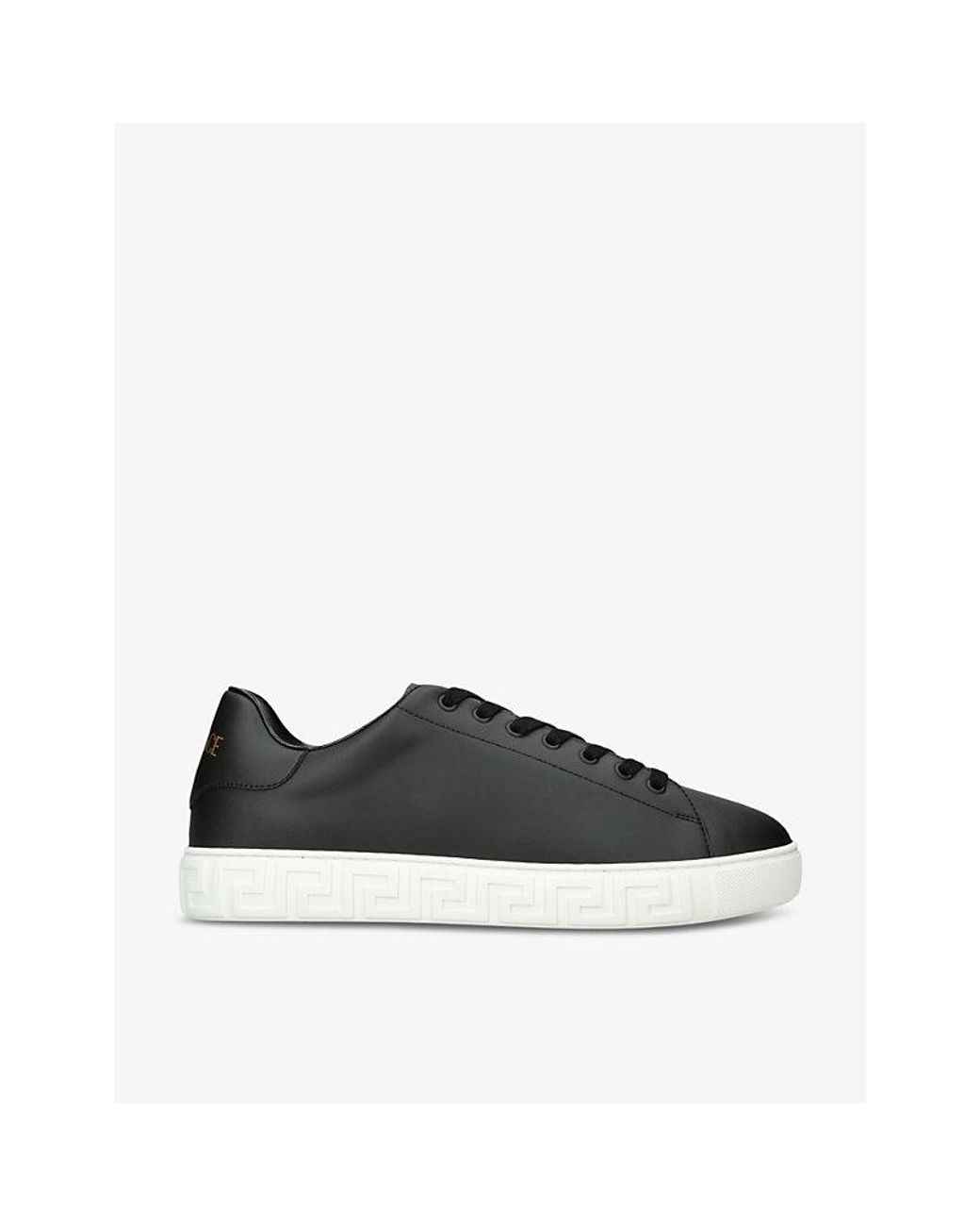 Versace Black Greca Shell Low-Top Trainers