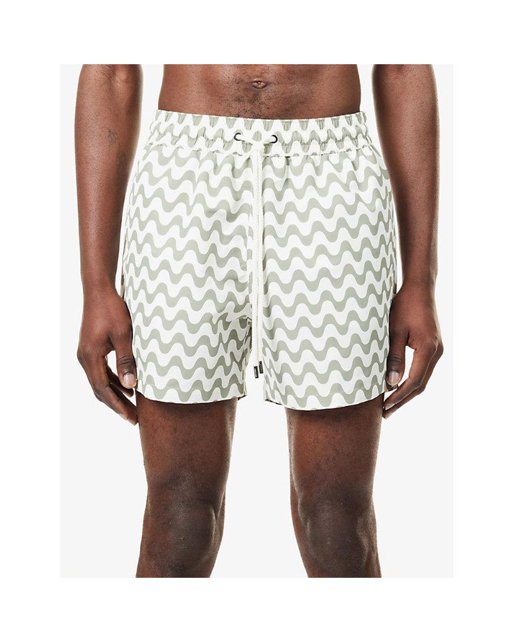 Frescobol Carioca White Rio Wave Swim Shorts for men