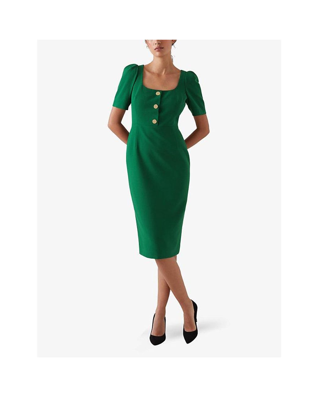 Lk bennett green dress sales