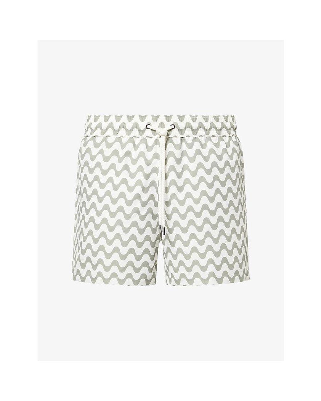 Frescobol Carioca White Rio Wave Swim Shorts for men