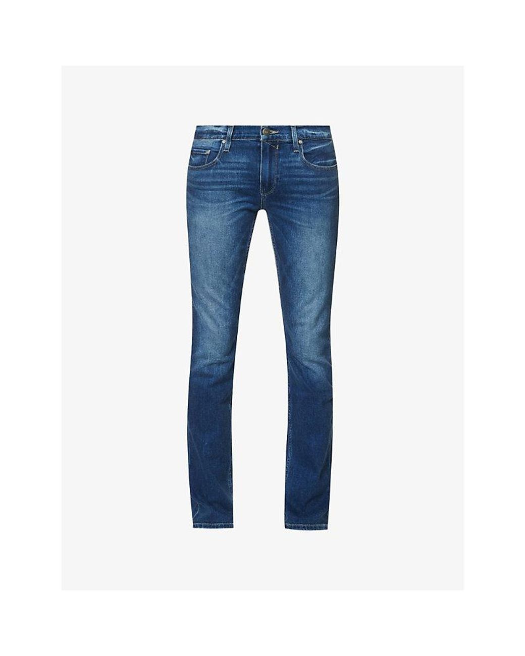 PAIGE Blue Federal Straight-Leg Mid-Rise Stretch-Denim Jeans for men