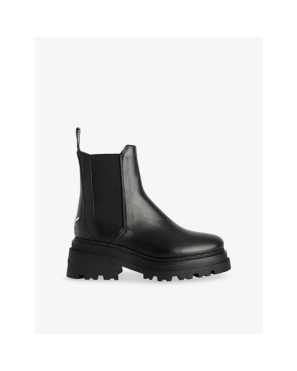 Zadig & Voltaire Black Ride Leather Chelsea Boots