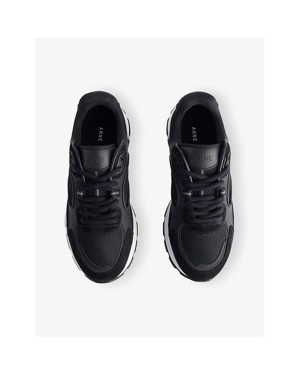 Arne Blue Circuit Suede, Leather And Mesh Trainers for men