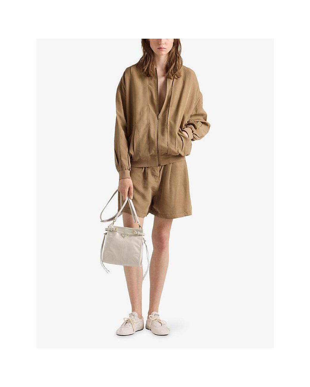 Prada Natural Bonnie Leather Mini Shoulder Bag