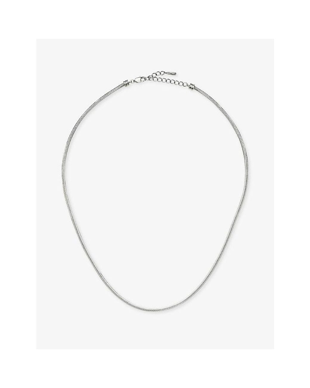 Missoma Metallic Thin Snake Platinum Pvd Plated Stainless-Steel Chain Necklace