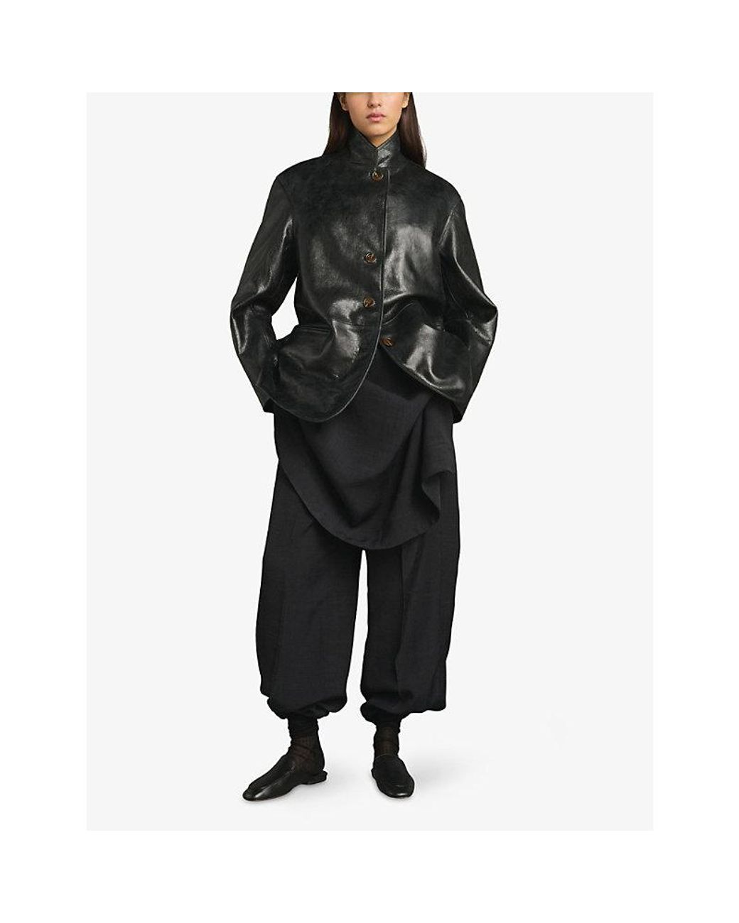 Soeur Black Luciano Leather Blazer