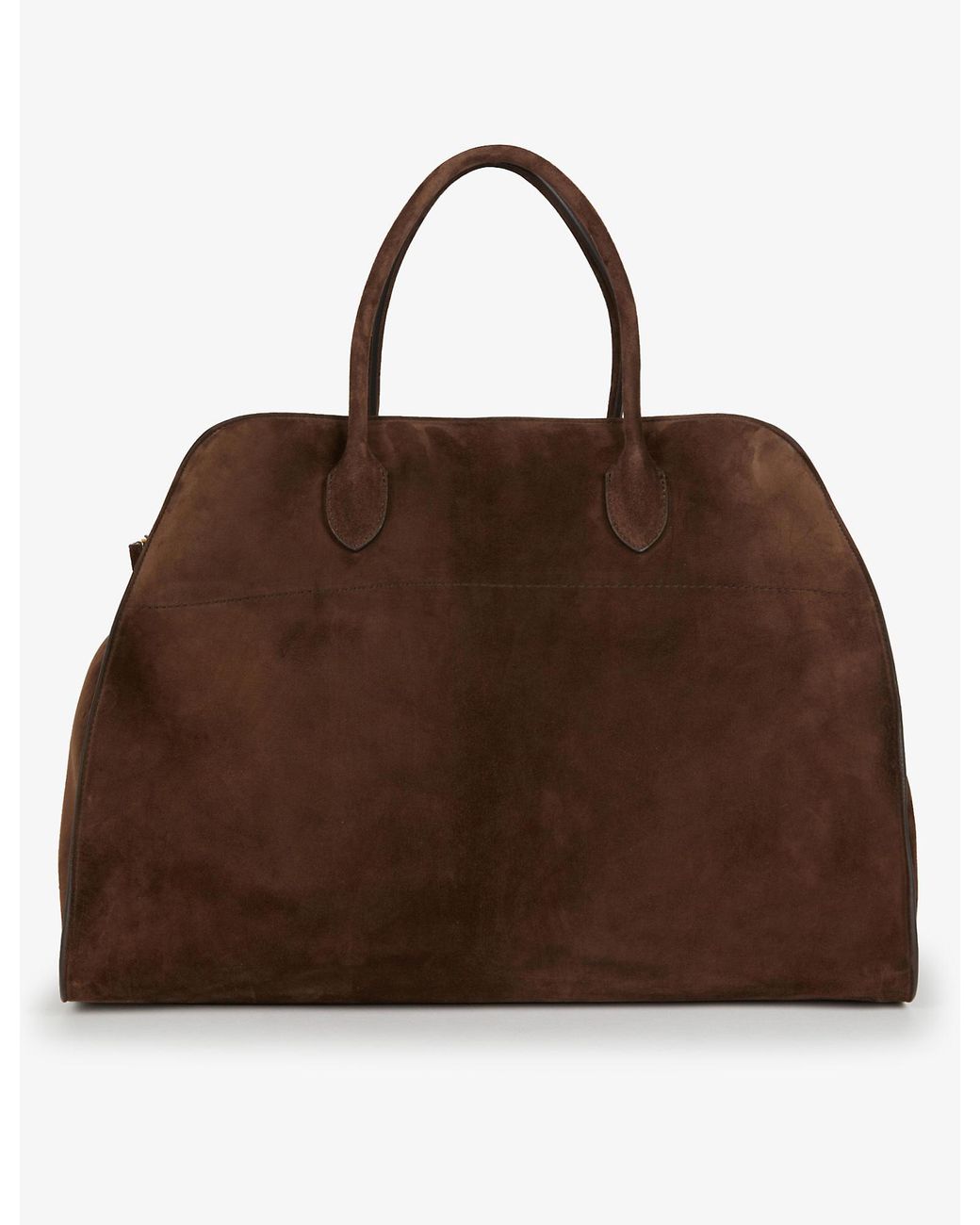 The Row Margaux 17 Suede Tote Bag in Brown | Lyst