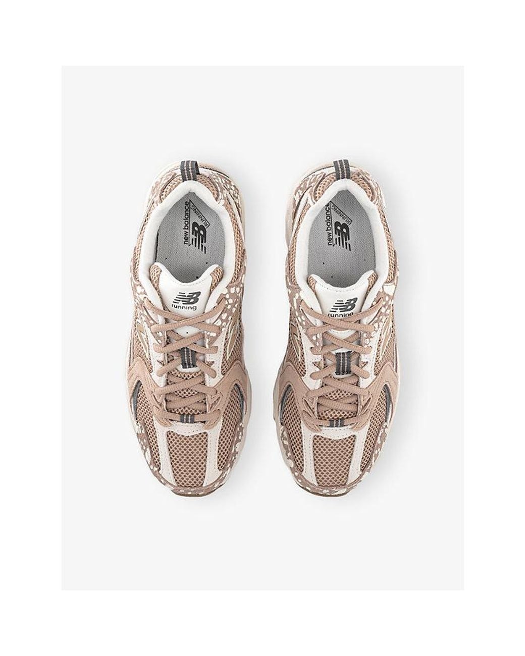 New Balance White Mr530 Leather And Mesh Trainers