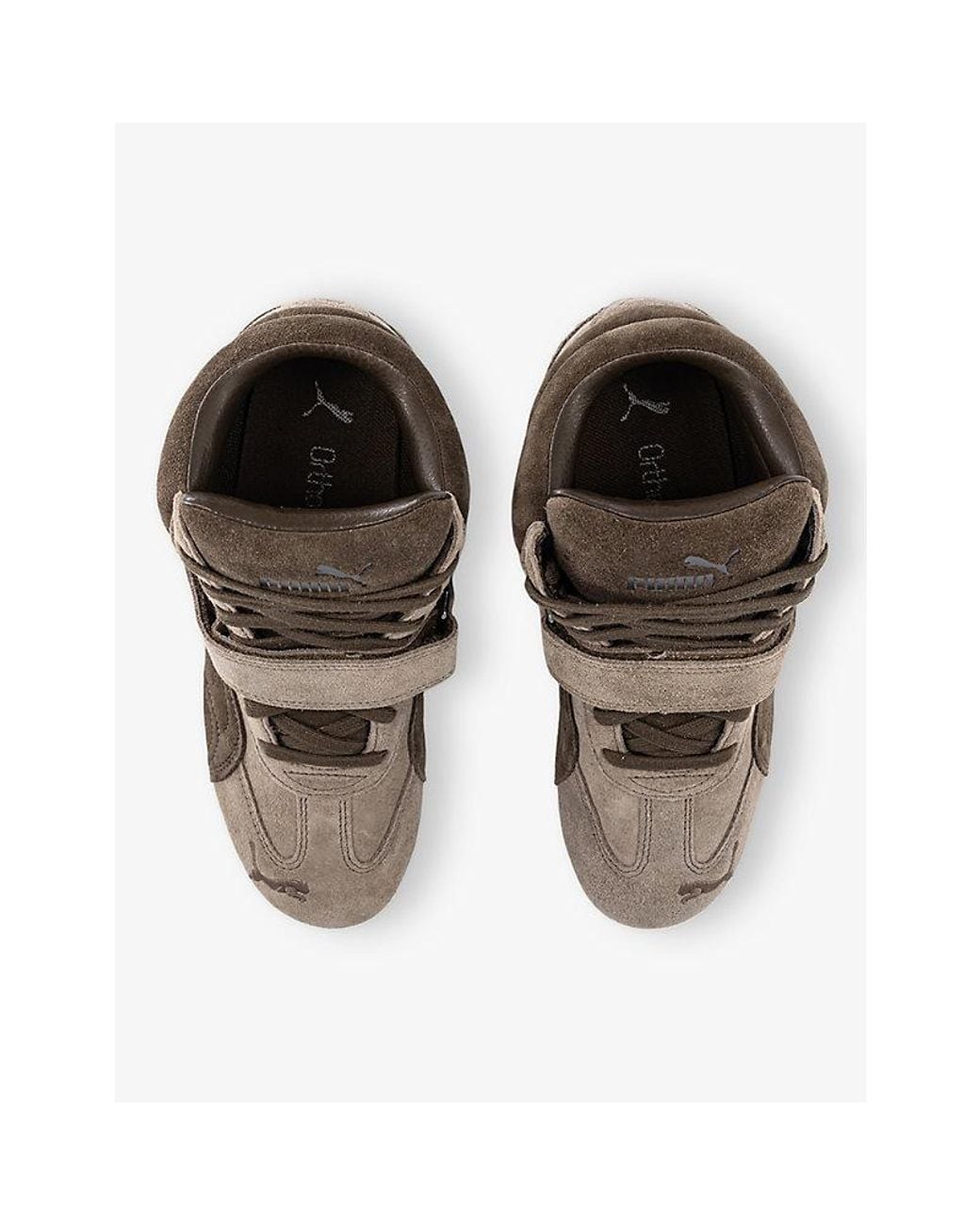 PUMA Brown Speedcat Wedge Suede Trainers