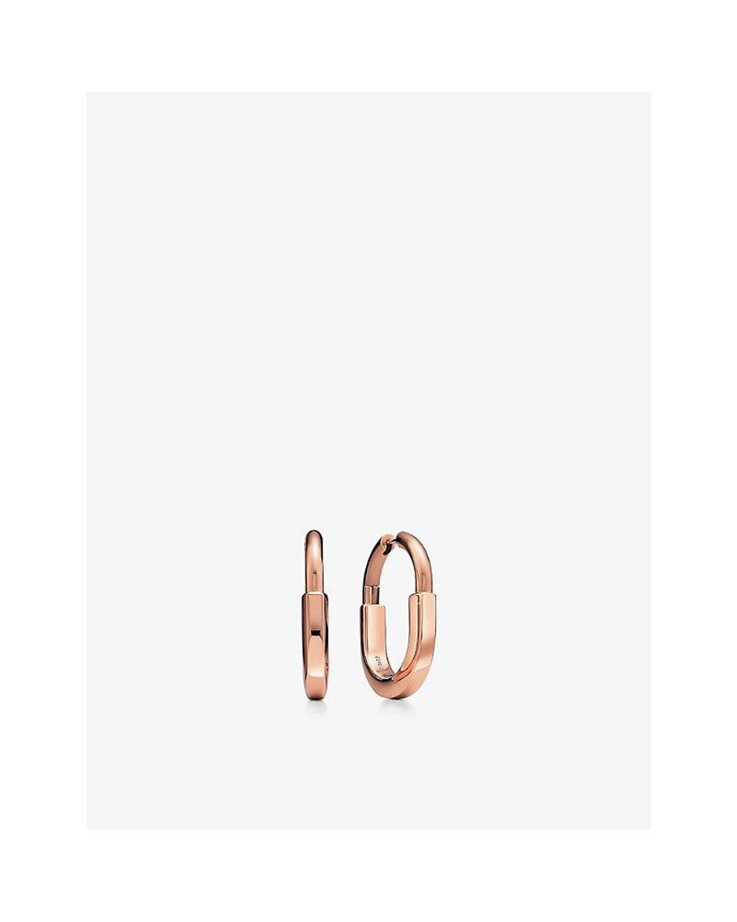 Tiffany & Co White Lock 18Ct Rose- Earrings